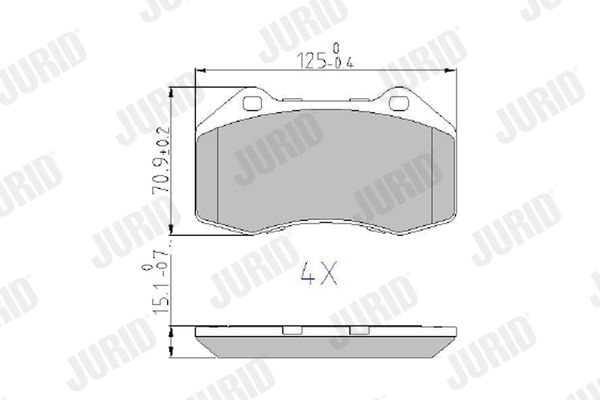 JURID 573253J Brake Pad Set, disc brake