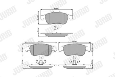 Brake Pad Set, disc brake JURID 573268J
