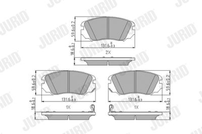 Brake Pad Set, disc brake JURID 573269J