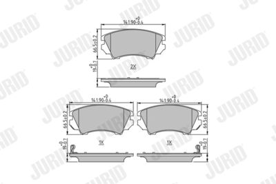Brake Pad Set, disc brake JURID 573270J