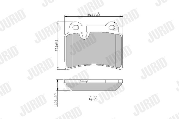 JURID 573297J Brake Pad Set, disc brake