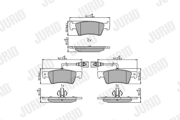 JURID 573301J Brake Pad Set, disc brake