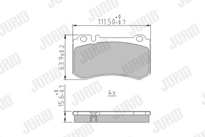 Brake Pad Set, disc brake JURID 573302J