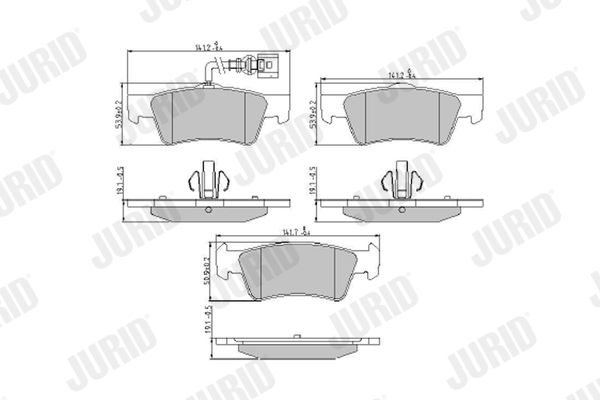 JURID 573303J Brake Pad Set, disc brake