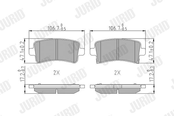JURID 573313J Brake Pad Set, disc brake