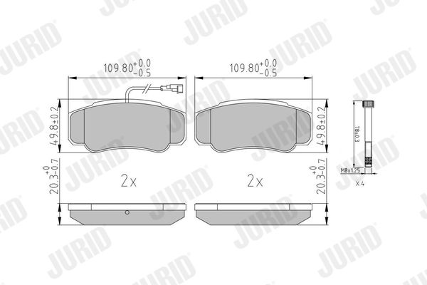 JURID 573318J Brake Pad Set, disc brake