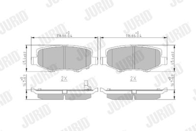 Brake Pad Set, disc brake JURID 573323J