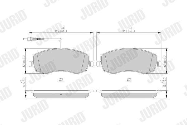 JURID 573327J Brake Pad Set, disc brake