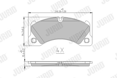 Brake Pad Set, disc brake JURID 573329J