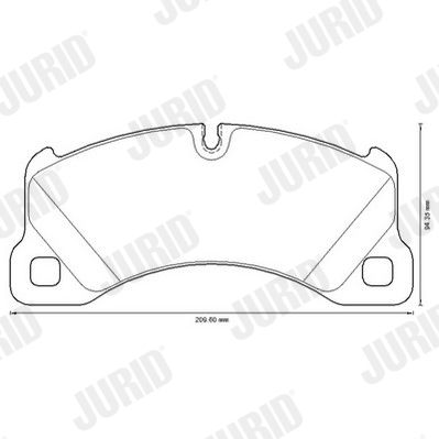 Brake Pad Set, disc brake JURID 573329JC