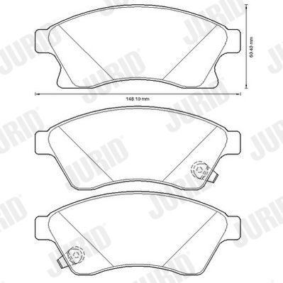 JURID 573332JC Brake Pad Set, disc brake