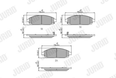 Brake Pad Set, disc brake JURID 573340J