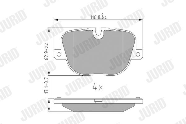 JURID 573342J Brake Pad Set, disc brake