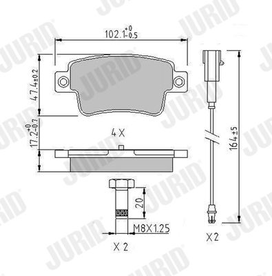 JURID 573345J Brake Pad Set, disc brake