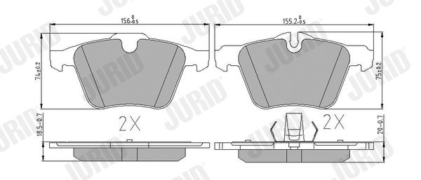 JURID 573346J Brake Pad Set, disc brake