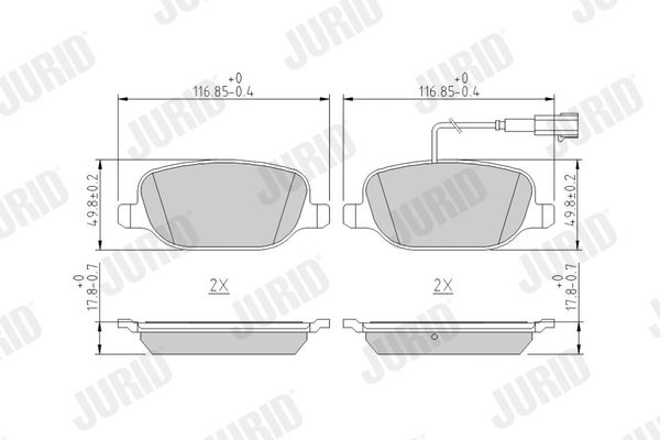 JURID 573348J Brake Pad Set, disc brake