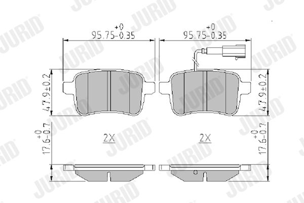 JURID 573349J Brake Pad Set, disc brake