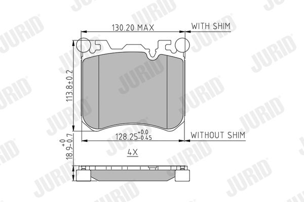 JURID 573351J Brake Pad Set, disc brake