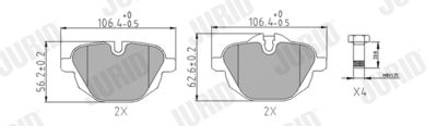 Brake Pad Set, disc brake JURID 573352J