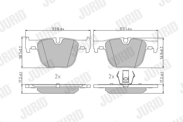 JURID 573354J Brake Pad Set, disc brake