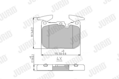 Brake Pad Set, disc brake JURID 573355J