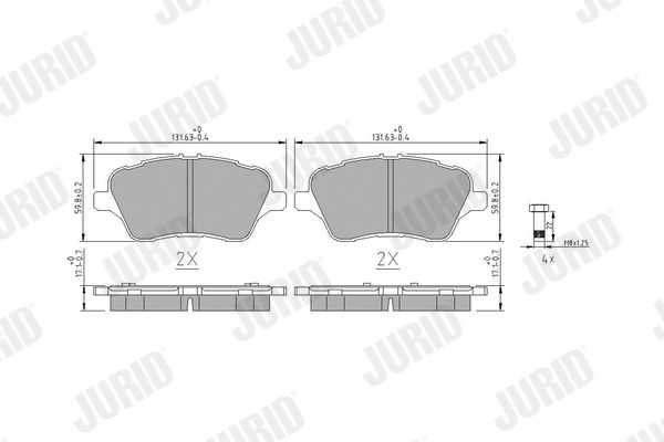 JURID 573363J Brake Pad Set, disc brake