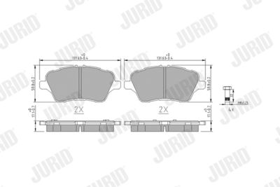 Brake Pad Set, disc brake JURID 573363J