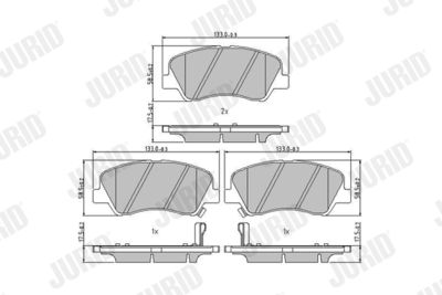Brake Pad Set, disc brake JURID 573368J