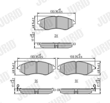 JURID 573371J Brake Pad Set, disc brake