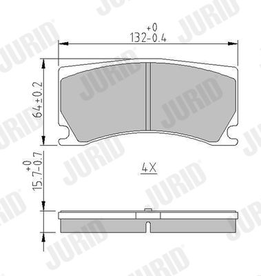JURID 573372J Brake Pad Set, disc brake