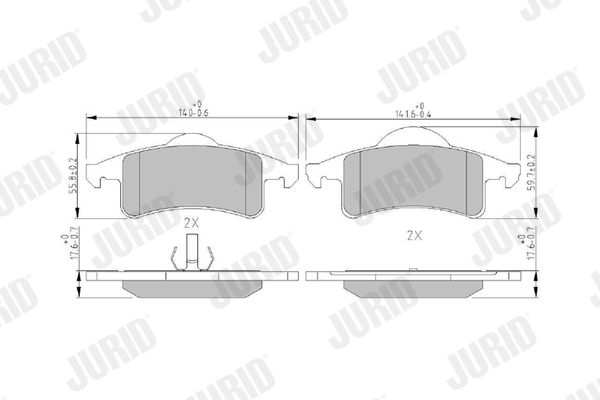 JURID 573374J Brake Pad Set, disc brake