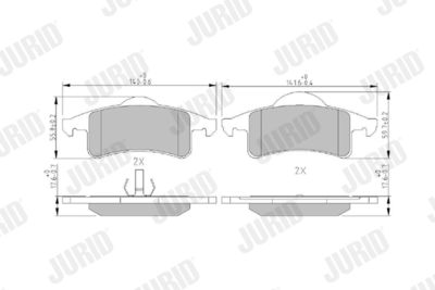 Brake Pad Set, disc brake JURID 573374J