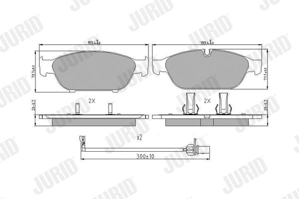 JURID 573381J Brake Pad Set, disc brake