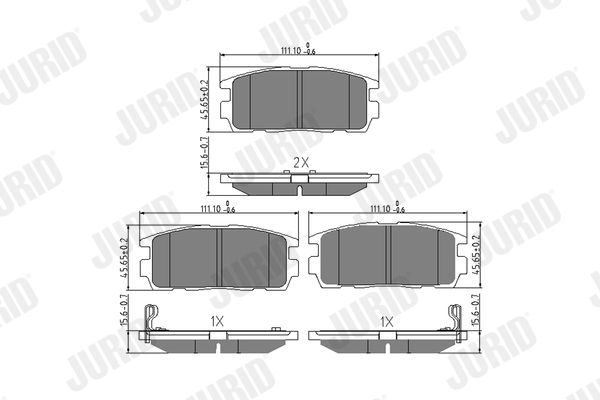 JURID 573386J Brake Pad Set, disc brake