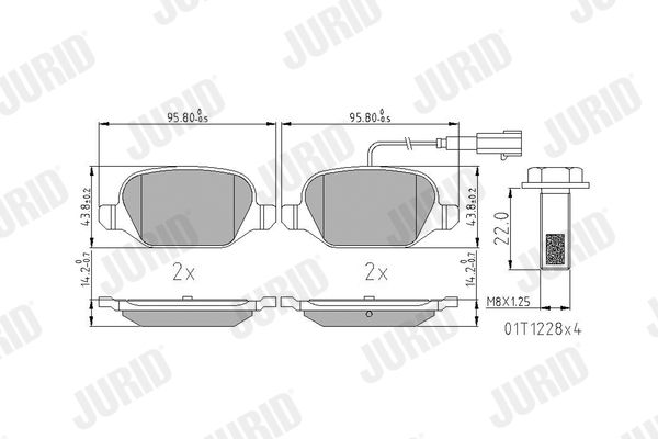 JURID 573400J Brake Pad Set, disc brake