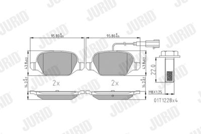Brake Pad Set, disc brake JURID 573400J