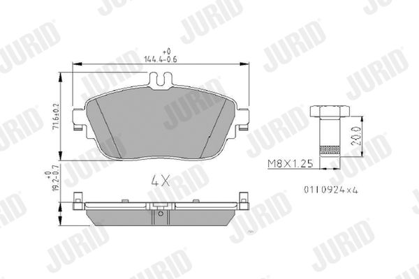 JURID 573403J Brake Pad Set, disc brake