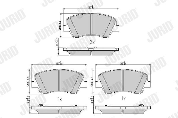 JURID 573406J Brake Pad Set, disc brake