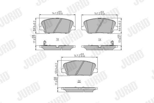 JURID 573407J Brake Pad Set, disc brake