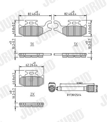 JURID 573410J Brake Pad Set, disc brake