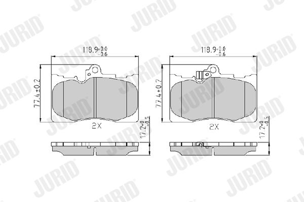 JURID 573413J Brake Pad Set, disc brake