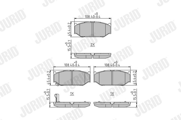 JURID 573417J Brake Pad Set, disc brake