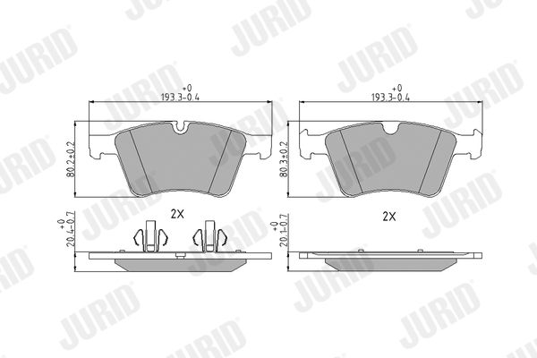 JURID 573424J Brake Pad Set, disc brake