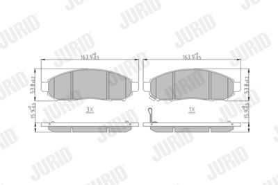 Brake Pad Set, disc brake JURID 573431J