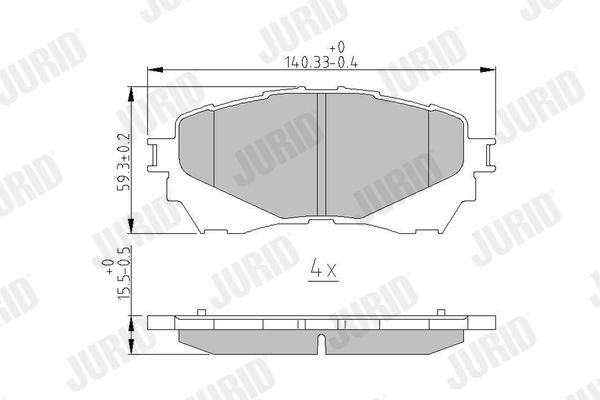 JURID 573444J Brake Pad Set, disc brake