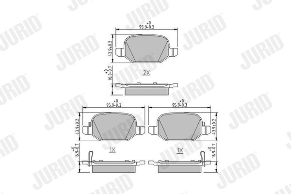 JURID 573445J Brake Pad Set, disc brake