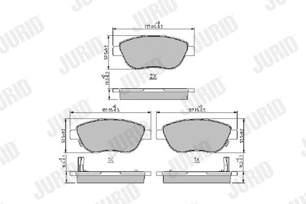 JURID 573446J Brake Pad Set, disc brake