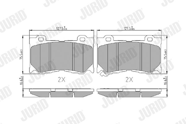 JURID 573453J Brake Pad Set, disc brake