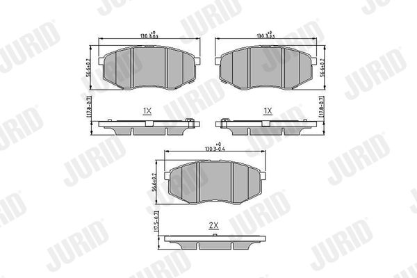 JURID 573454J Brake Pad Set, disc brake