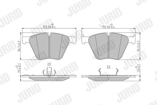 JURID 573457J Brake Pad Set, disc brake